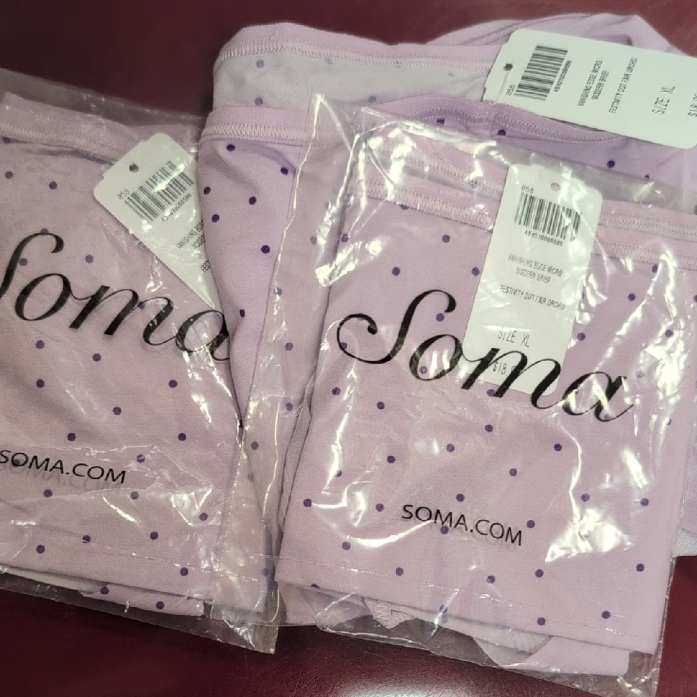 Soma Lavender Polka Dot Panties